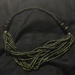Vintage | Green Beaded Statement Necklace
